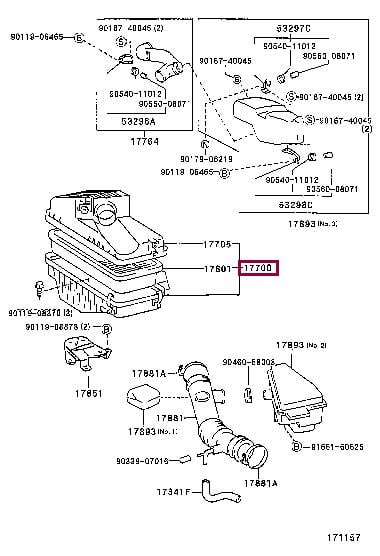 1770074520 Toyota Корпус воздушного фильтра