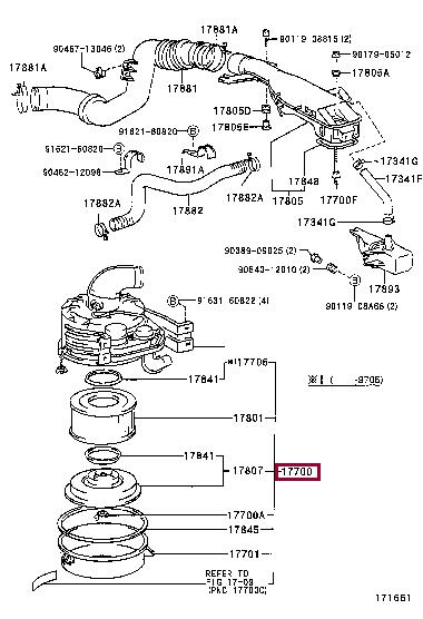 1770075081 Toyota Корпус повітряного фільтру