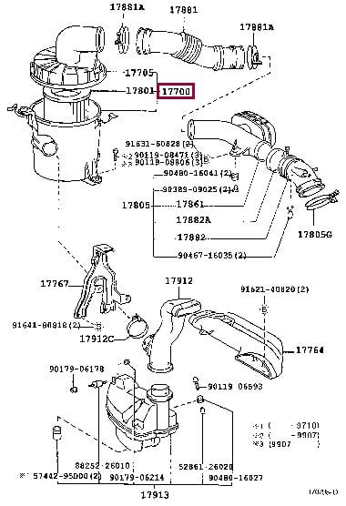 1770075090 Toyota Корпус воздушного фильтра