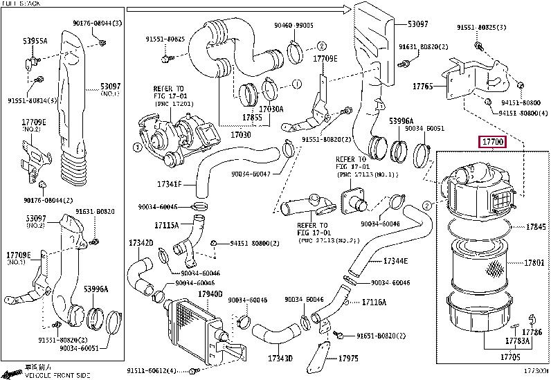 1770078431 Toyota Корпус воздушного фильтра