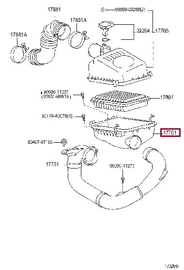 177010D050 Toyota Корпус повітряного фільтру