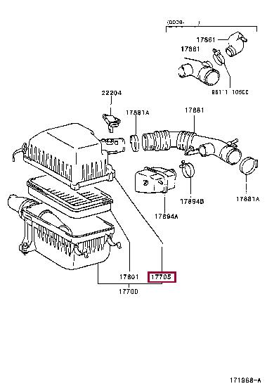 1770507050 Toyota Корпус повітряного фільтру