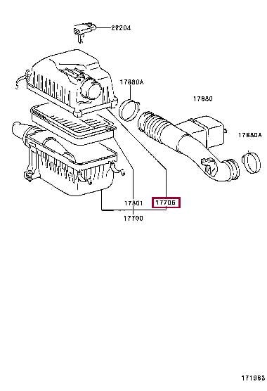 177050F021 Toyota Корпус воздушного фильтра