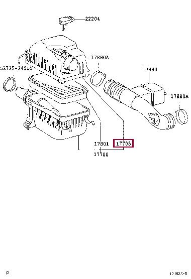 177050F031 Toyota Корпус повітряного фільтру