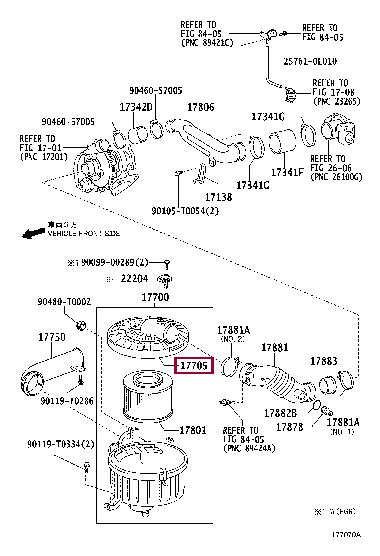 177050L070 Toyota Корпус воздушного фильтра