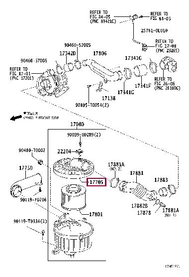 177050L100 Toyota Корпус воздушного фильтра