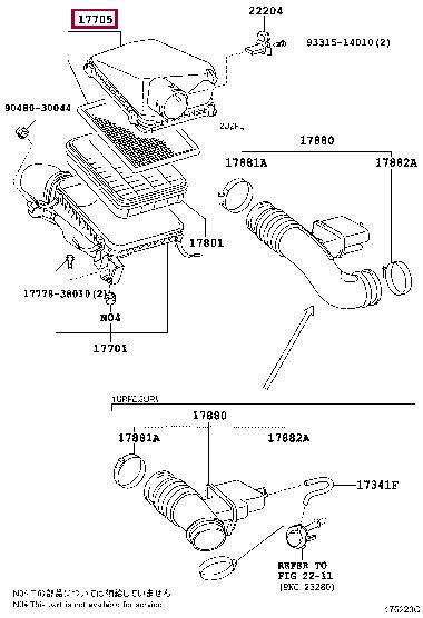 177050S021 Toyota Корпус повітряного фільтру