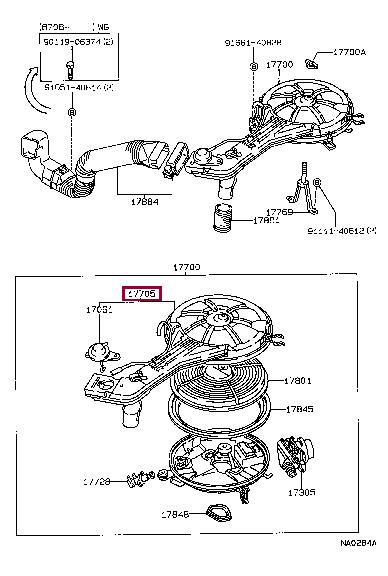 1770511360 Toyota Корпус воздушного фильтра