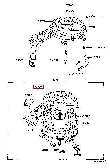 1770511470 Toyota Корпус воздушного фильтра