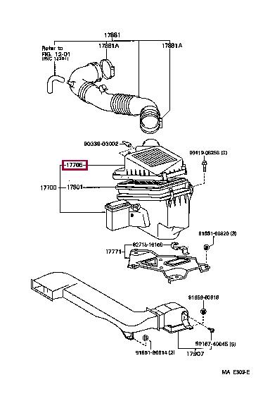 1770511480 Toyota Корпус повітряного фільтру