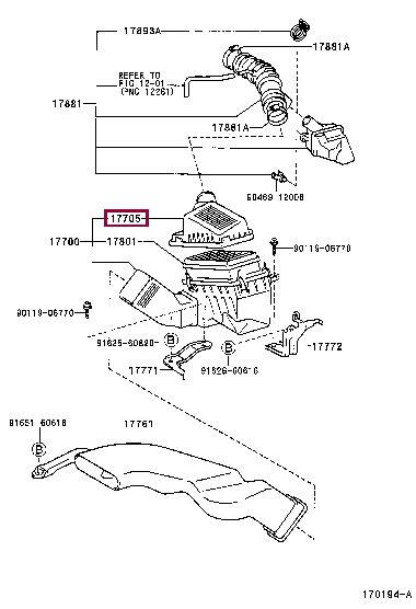 1770511542 Toyota Корпус повітряного фільтру
