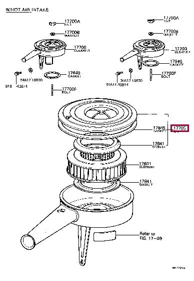 1770513011 Toyota Корпус повітряного фільтру