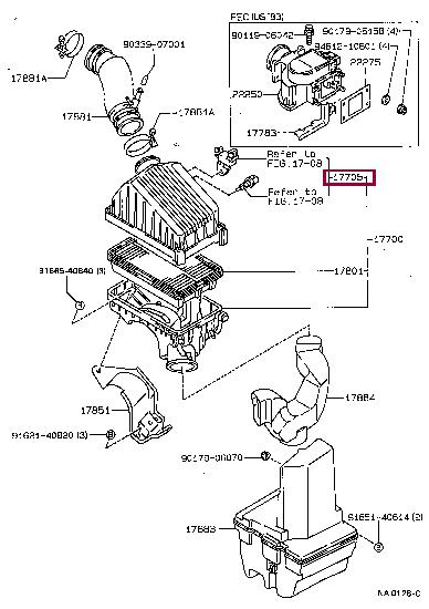 1770516170 Toyota Корпус воздушного фильтра