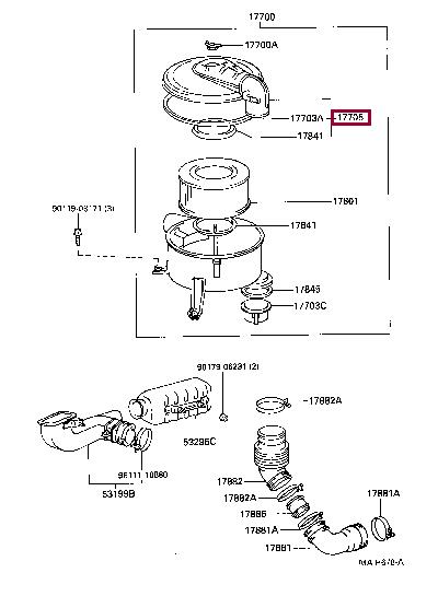 1770517120 Toyota Корпус воздушного фильтра