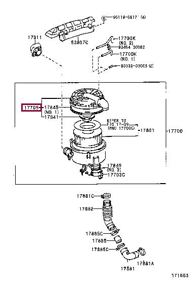 1770517160 Toyota Корпус воздушного фильтра