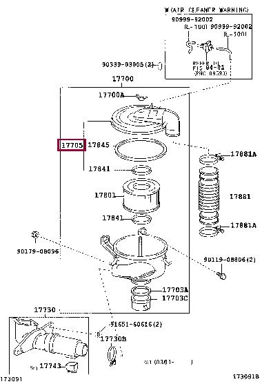 1770517210 Toyota Корпус повітряного фільтру