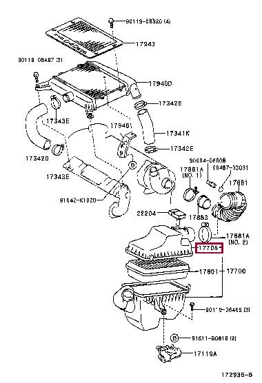 1770527070 Toyota Корпус повітряного фільтру