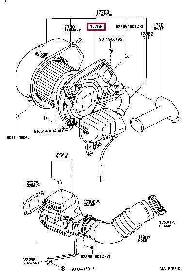 1770535120 Toyota Корпус повітряного фільтру