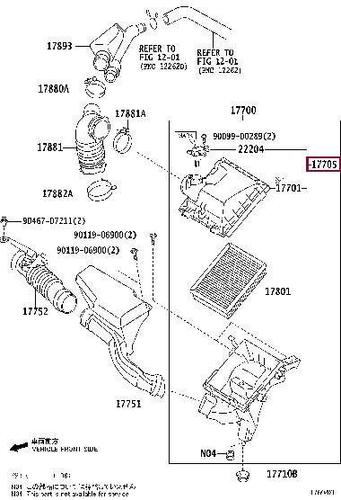 1770537161 Toyota Корпус воздушного фильтра