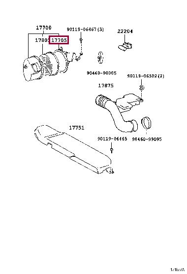 1770550060 Toyota Корпус воздушного фильтра