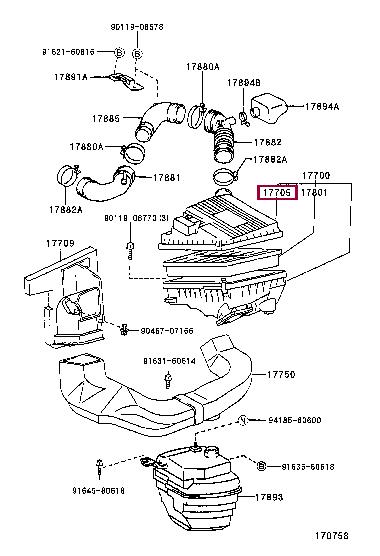 1770564281 Toyota Корпус воздушного фильтра