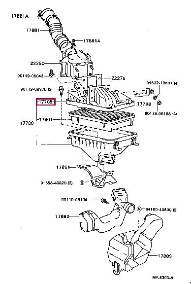 1770574040 Toyota Корпус воздушного фильтра