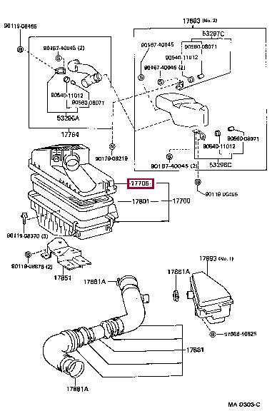 1770574280 Toyota Корпус повітряного фільтру