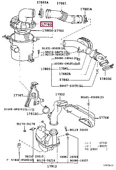 1770575070 Toyota Корпус воздушного фильтра