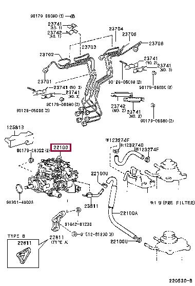 221001C430 Toyota Насос топливный