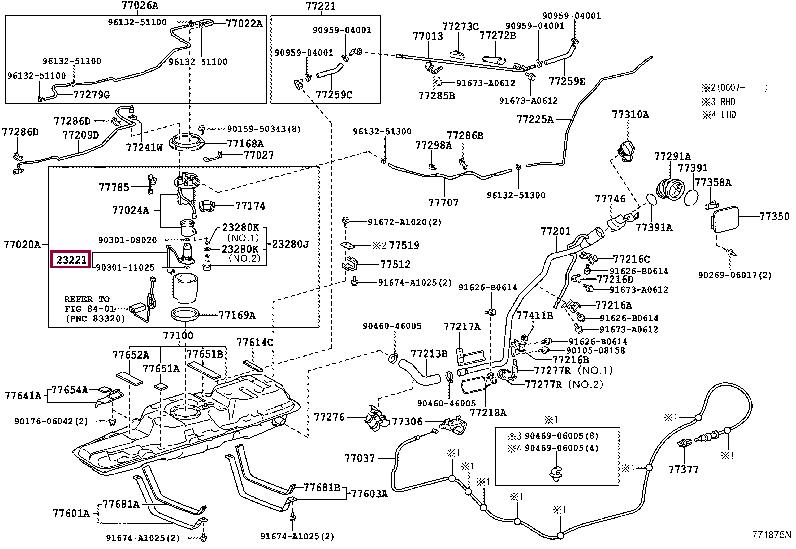 2322031351 Toyota Насос топливный