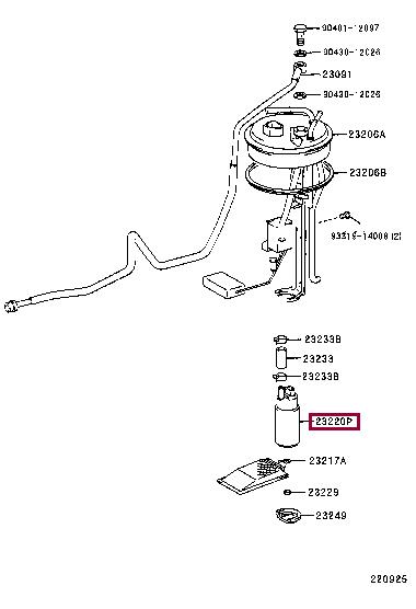 2322146110 Toyota Насос топливный