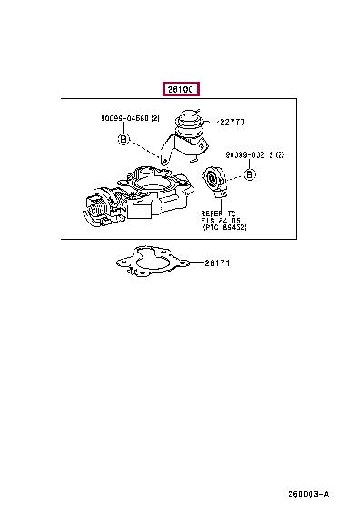 2610067040 Toyota Заслінка дросельна