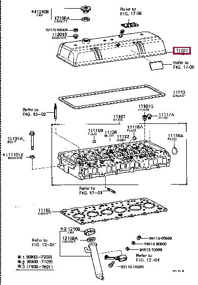 1120160915 Toyota Cover sub-assy, cylinder head