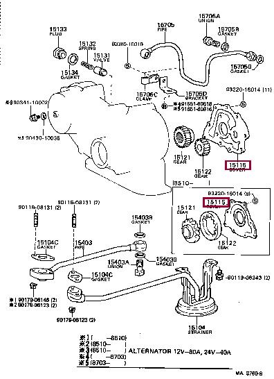 1511568020 Toyota Кришка масляного насосу