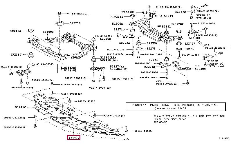 5144206130 Toyota Защита двигателя