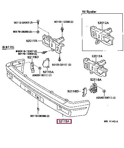 5211910060 Toyota Бампер передний