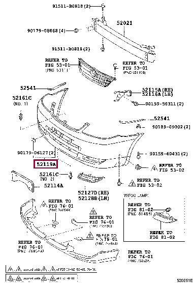 5211912943 Toyota Бампер передній