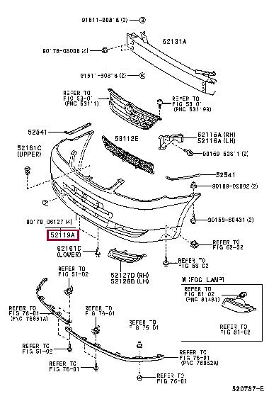 5211913907 Toyota Бампер передній
