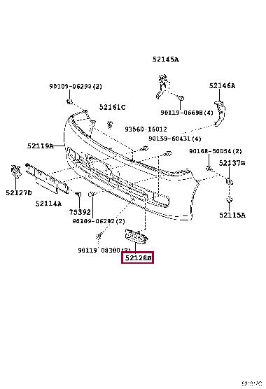 5212826100 Toyota Заглушка бампера
