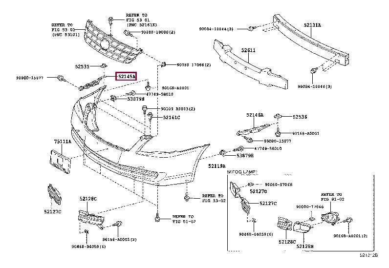 52145AC040 Toyota Кронштейн бампера