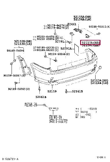 5215728020 Toyota Кронштейн бампера