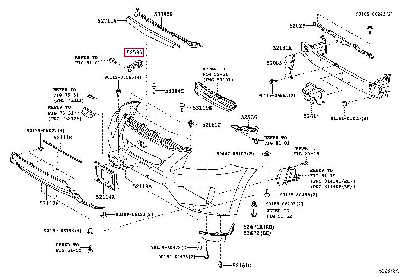 Toyota 52535-0R010 Кронштейн бампера 525350R010: Отличная цена - Купить в Украине на EXIST.UA! 525350R010 Toyota Кронштейн бампера