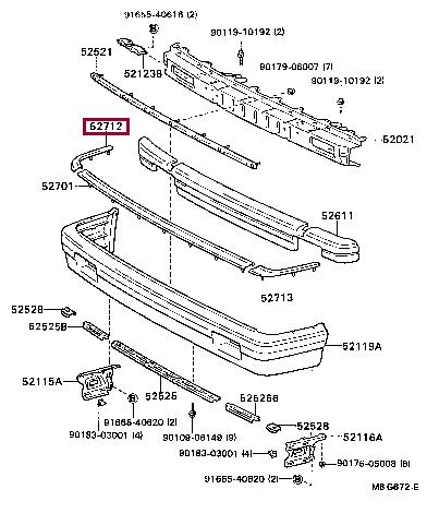 5270222020 Toyota Молдинг