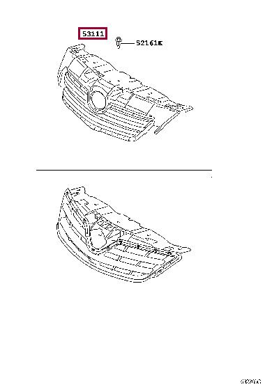 5310002200 Toyota Решетка радиатора