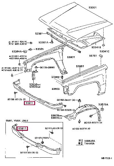 5391189111 Toyota Бампер передній