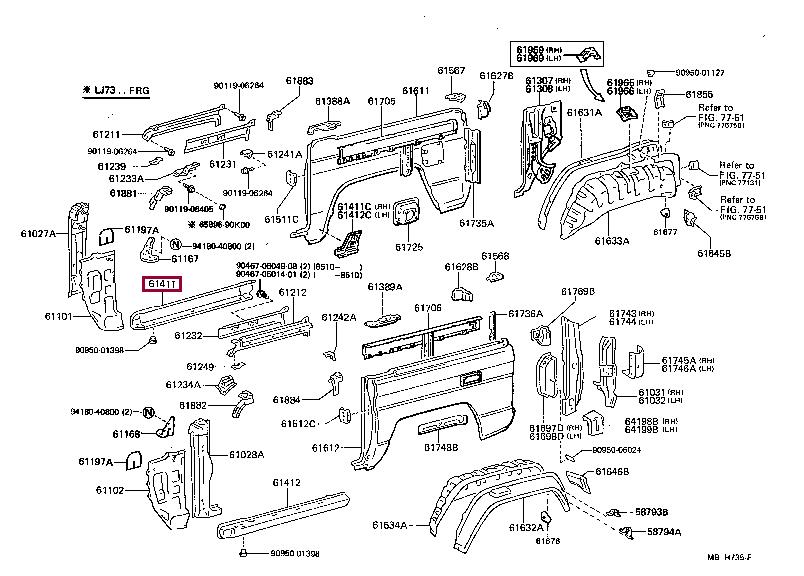 6140190K02 Toyota Панель