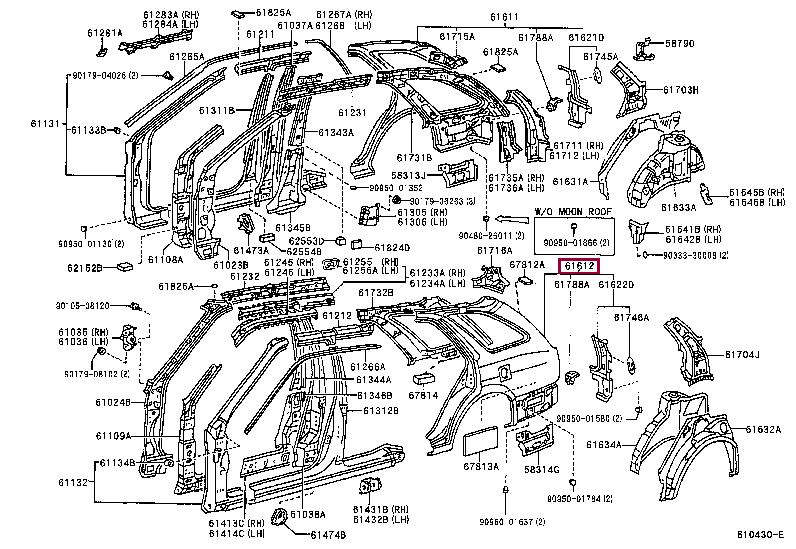 6160213510 Toyota Крыло заднее левое