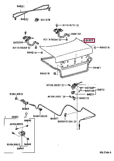 644011A520 Toyota Заслонка багажника помещения для груза