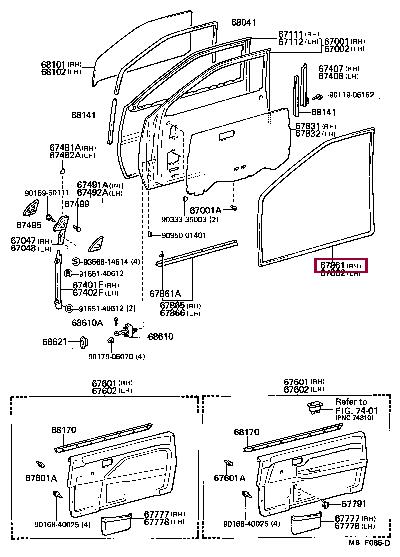 6786112470 Toyota Уплотнитель стекла