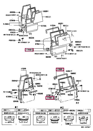6788190K04 Toyota Уплотнитель стекла